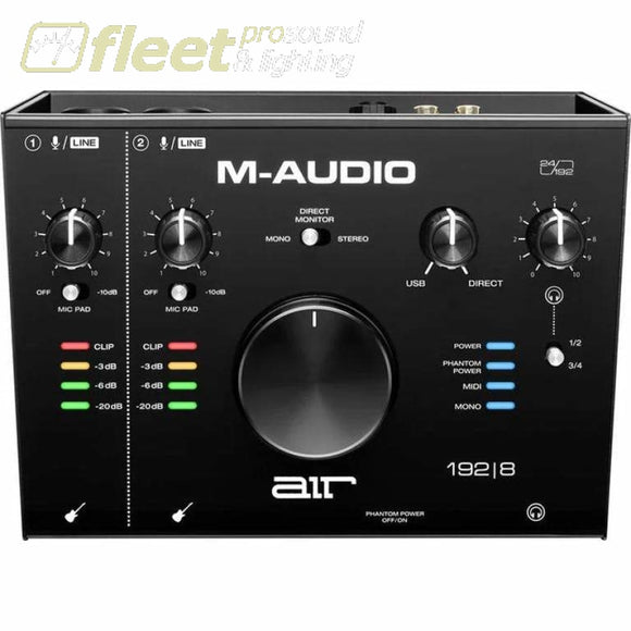 M Audio AIR 192X8 - 4-In/4-Out 24/192 USB Audio Interface USB AUDIO INTERFACES