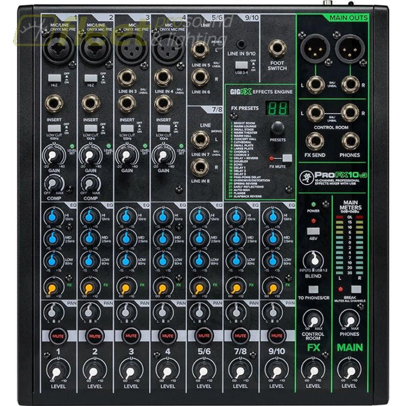 Mackie PROFX10V3 Professional Effects Mixer with USB MIXERS UNDER 24 CHANNEL