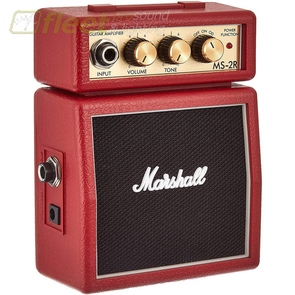 Marshall MS-2R Mini Stack Micro Amp 1 watt - Red GUITAR COMBO AMPS