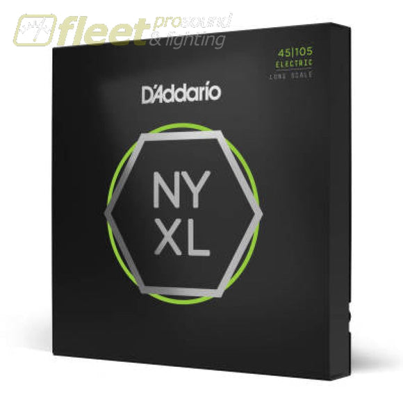 D’Addario NYXL Bass String Set Long Scale Light Top / Med Bottom 45-105 - NYXL45105 Guitar Strings
