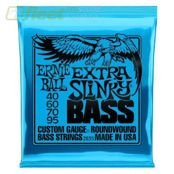 Ernie Ball Nickel Wound Extra Slinky Bass Strings -.040-.095 - 2835EB GUITAR STRINGS