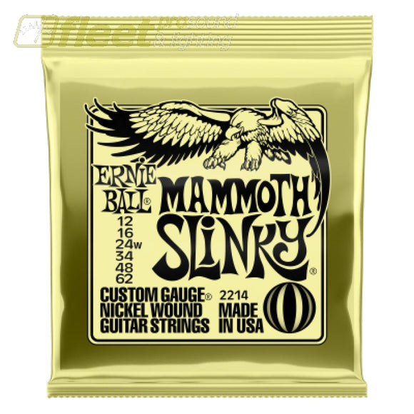 Ernie Ball Mammoth Slinky 12-62 Electric Strings - 2214EB GUITAR STRINGS
