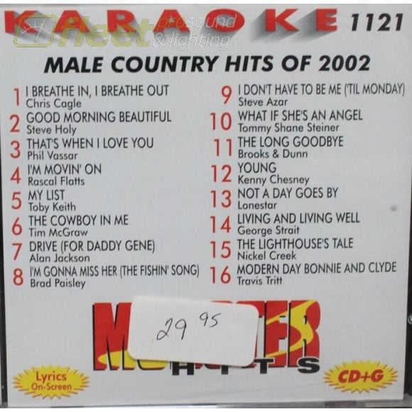 Monster Hits Mh1121 Male Country 2002 Karaoke Discs