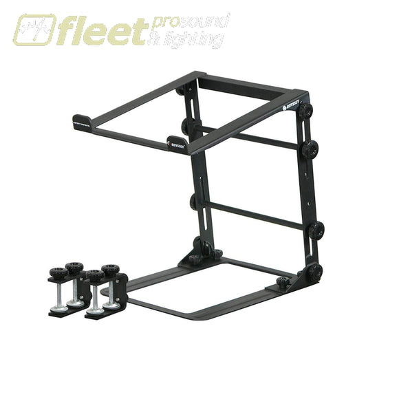 Odyssey LSTANDM Folding Stand Alone Laptop Stand with Table Clamps - Black iPOD & iPAD