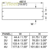 Penn R 1285/1Uk 1 U Steel Blank Rack Panel - Black Rack Hardware