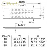 Penn R1269/2/16 Rack Panel Punched For 16 X Xlr Or Speakon Rack Hardware