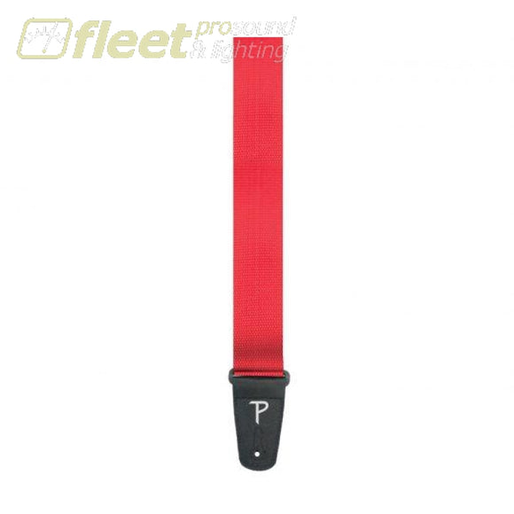 Perri’s Leather NWS20I-1809 2’ Poly Guitat Strap - Red STRAPS