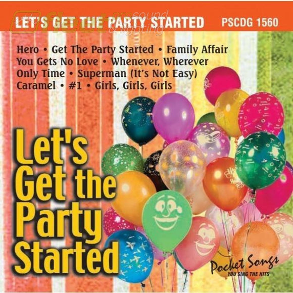 Pocket Songs Pscdg1560 Lets Get The Party Started Karaoke Discs