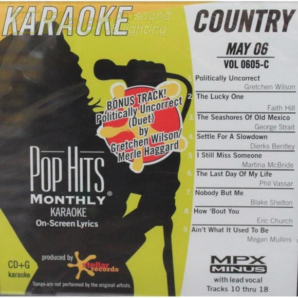 Pop Hits Monthly Country Phmc0605 May 2006 Karaoke Discs