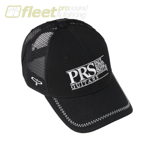 PRS ACC-123105 Black Trucker Hat - White LOGO CLOTHING