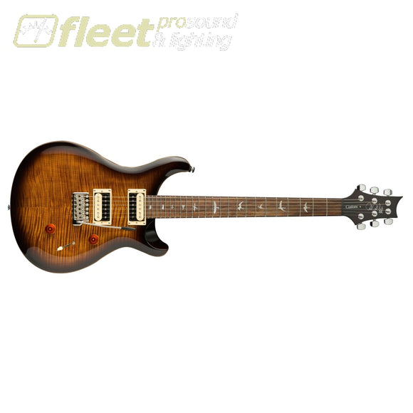 PRS SE Custom 24 CU44BG Rosewood Fretboard Guitar - Black Gold Sunburst (2021 Model) SOLID BODY GUITARS