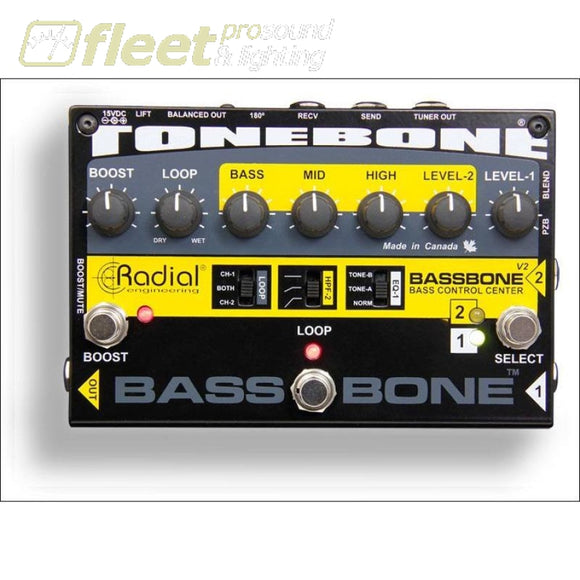 Radial Bassbone V2 Preamp Pedal Bass Preamps