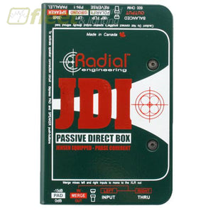 Radial JDI Jensen-Equipped Passive Direct Box DI BOXES