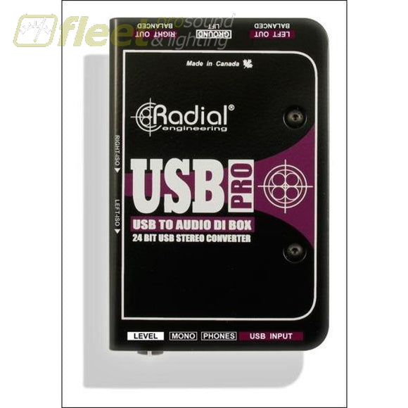 Radial USB PRO DI USB Interface Direct Box DI BOXES