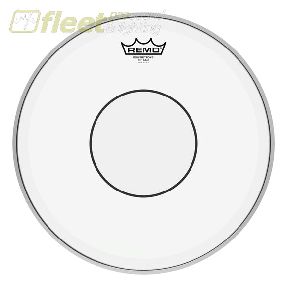 Remo P7-0313-C2 - Powerstroke® 77 Clear Clear Dot Drumhead - Top Clear Dot 13 DRUM SKINS