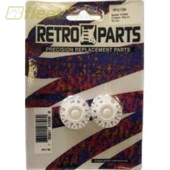 Retro Parts 2 Pack Of Gibson Speed Knobs - White - Rp219W Guitar Parts