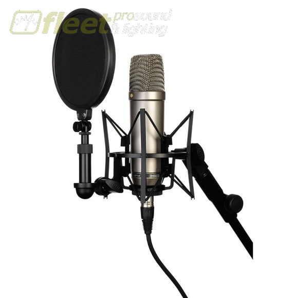 RØDE NT1 5th Generation Large-diaphragm Studio Condenser Microphone with  XLR and USB Outputs, Shock Mount and Pop Filter for Music Production, Vocal
