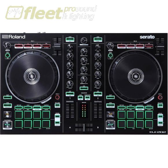 Roland DJ-202 2-Channel 4-Deck DJ Controller for Serato DJ Intro