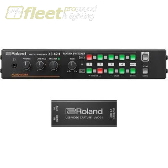 Roland XS-42H-STR Matrix Switcher 4 x 2 HDMI with UVC-01 Encoder Kit STREAMING DEVICES