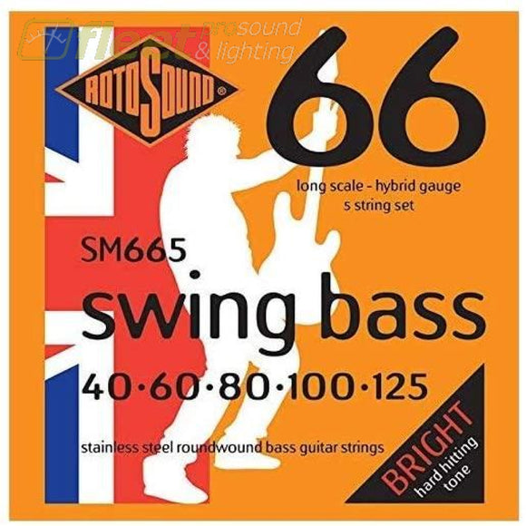 Rotosound SM665 Swing Bass 5-String RoundwoundBass Strings BASS STRINGS