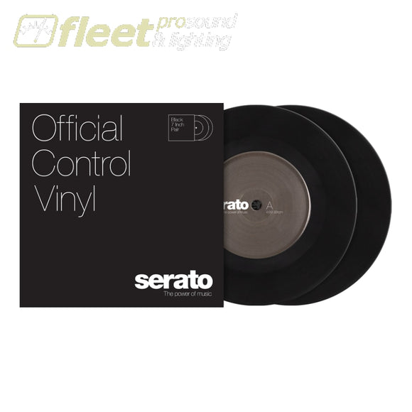 Serato 7-inch Control Vinyl Pair (2) - Multiple Colours Available BLACK TURNTABLE ACCESSORIES