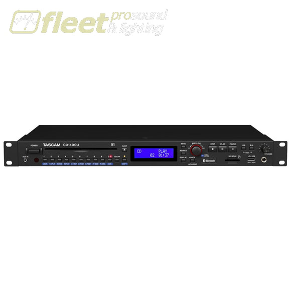 Tascam CD-400U CD/SD/USB Player with Bluetooth® receiver and FM/AM tuner DUAL CD PLAYERS