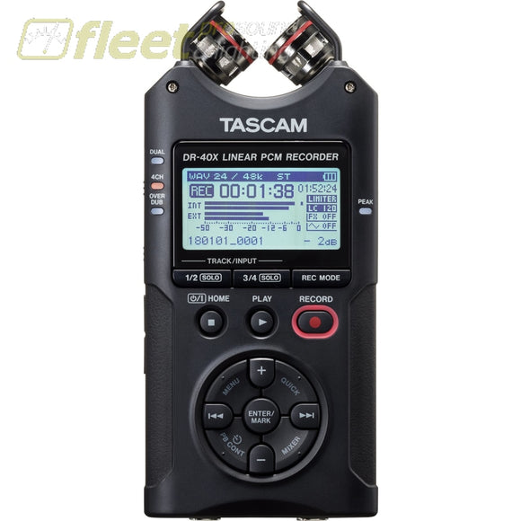 Tascam DR-40X 4-Track Audio Recorder PORTABLE RECORDERS