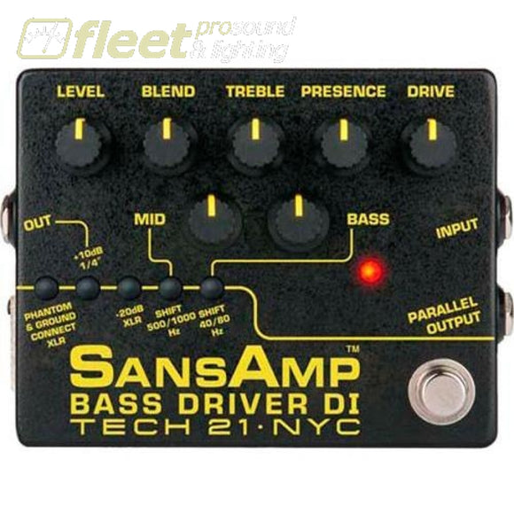 Tech 21 Sansamp Bsdr-V2 Bass Driver Di Pedal Bass Preamps