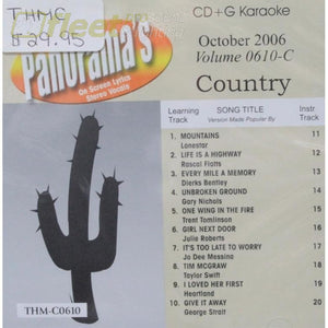 Top Hits Monthly Country Thmc0610 October 2006 Karaoke Discs