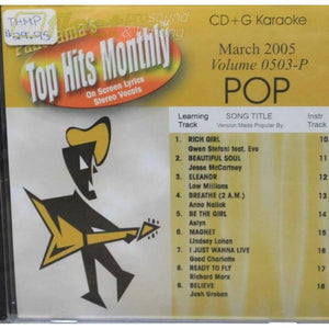 Top Hits Monthly Pop Thmp0503 March 2005 Karaoke Discs