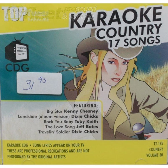 Top Tunes Tt185 Country Volume 30 Karaoke Discs