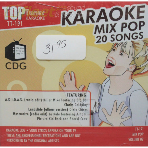 Top Tunes Tt191 Pop Mix #2 Karaoke Discs