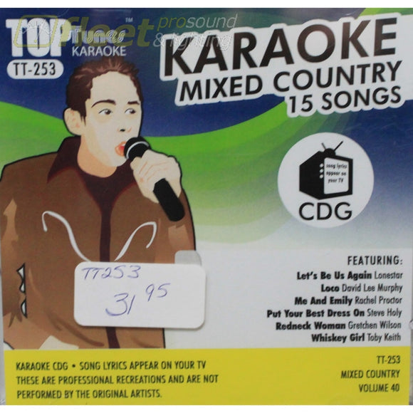 Top Tunes Tt253 Mixed Country Vol 40 Karaoke Discs