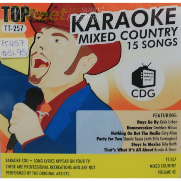 Top Tunes Tt257 Mixed Country Vol.42 Karaoke Discs