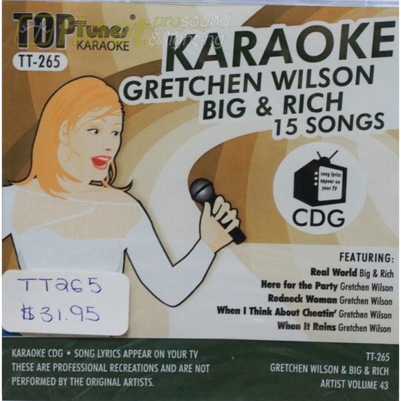 Top Tunes Tt265 Gretchen Wilson And Big & Rich Karaoke Discs