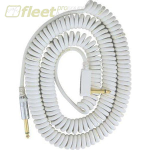 Vox Vcc90-Wh 29.5 Vintage Coiled Instrument Cable - White Instrument Cables