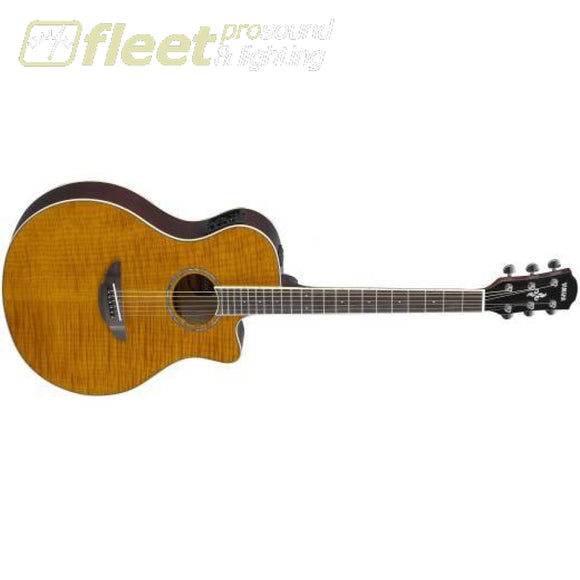 Yamaha APX600FM AM Flame Maple Top Guitar - Amber Finish 6 STRING ACOUSTIC WITH ELECTRONICS