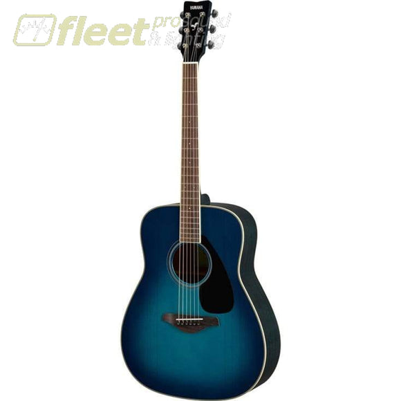 Yamaha FG820 SB Solid Spruce Top Acoustic Folk Guitar - Sunset Blue Finish