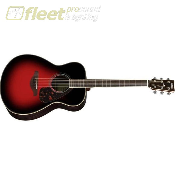 Yamaha FS830 DSR Solid Spruce Top Acoustic Small Body Guitar - Dark Sun Red Finish 6 STRING ACOUSTIC WITHOUT ELECTRONICS