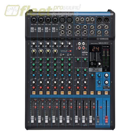 Yamaha MG12XU 12 Channel MG Series Mixer W/ Effects MIXERS UNDER 24 CHANNEL