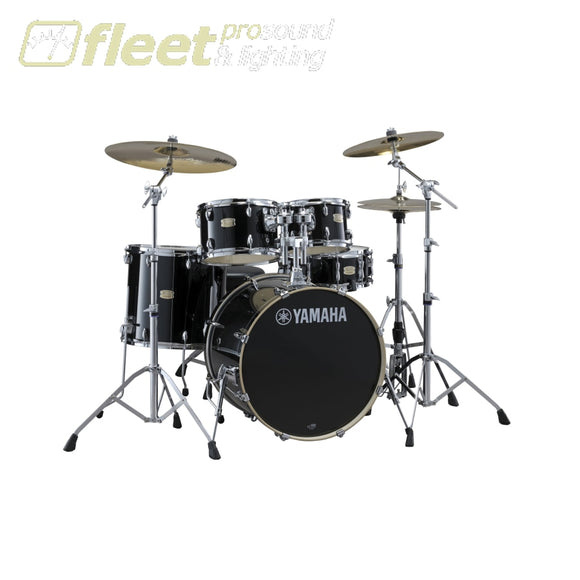 Yamaha Stage Custom SBX2F56RB Birch 5-Piece Drum Kit w/Hardware - Raven Black ACOUSTIC DRUM KITS