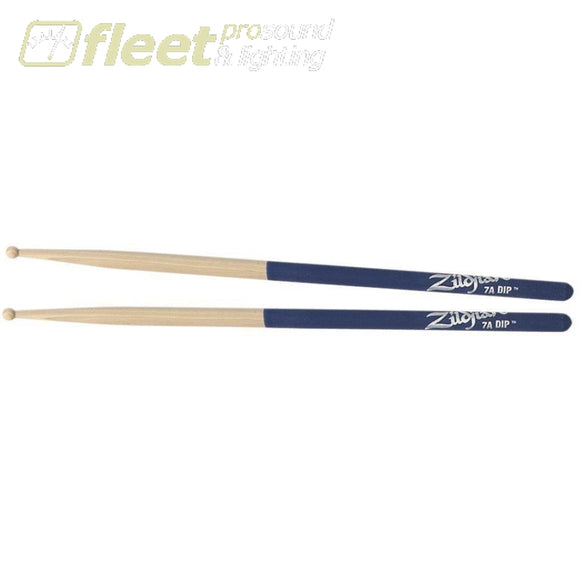 Zildjian 7Awp 7A Wood Tip Drum Sticks Dip Grip Purple Sticks