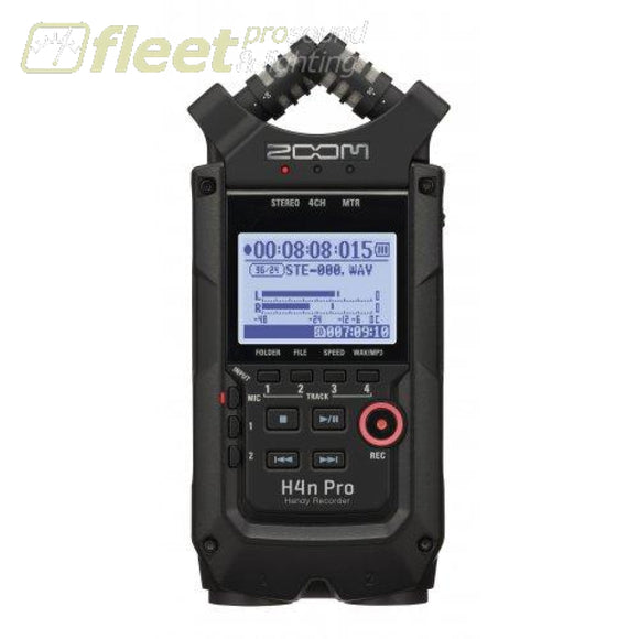 Zoom H4NPROAB 4-Channel Handy Recorder - All Black PORTABLE RECORDERS