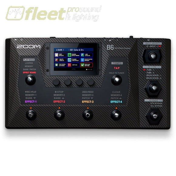 Zoom B6 Multi-Effects Processor for Bass BASS MULTI FX PEDALS